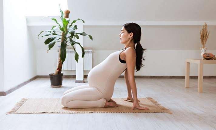 Prenatal yoga class